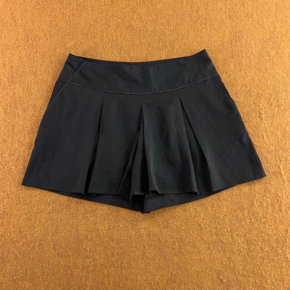 Elle Womens 2 Black Pleated Side Zip Wide Leg Dress Shorts New